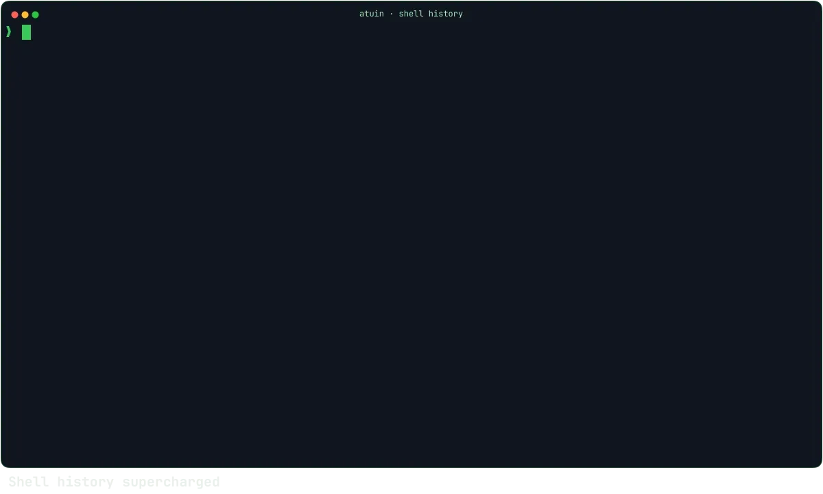 Atuin searches for cargo --version, recalls it to the shell, and runs it